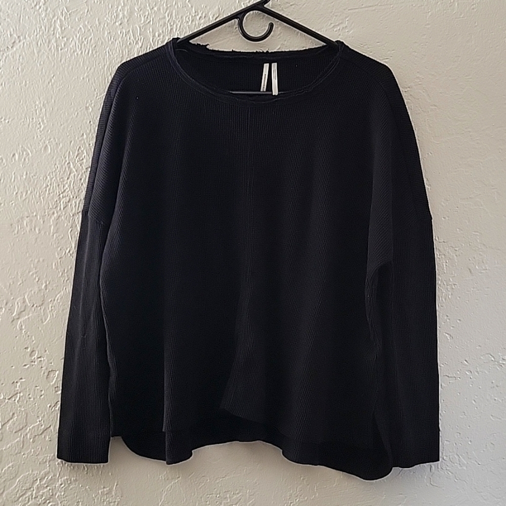 Anthropologie Waffle Long Sleeve Top Size XS